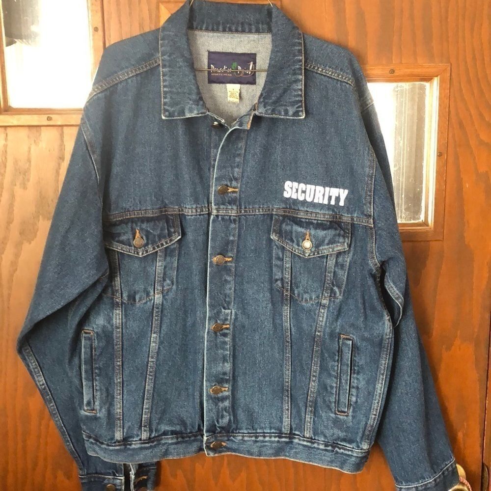 Paradise point Security jean jacket sz L